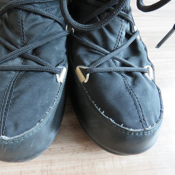 TECNICA ORIGINAL MOON BOOT W.E Monaco Felt Snow Boots in Black Women's Sz 7 - Picture 10 of 16